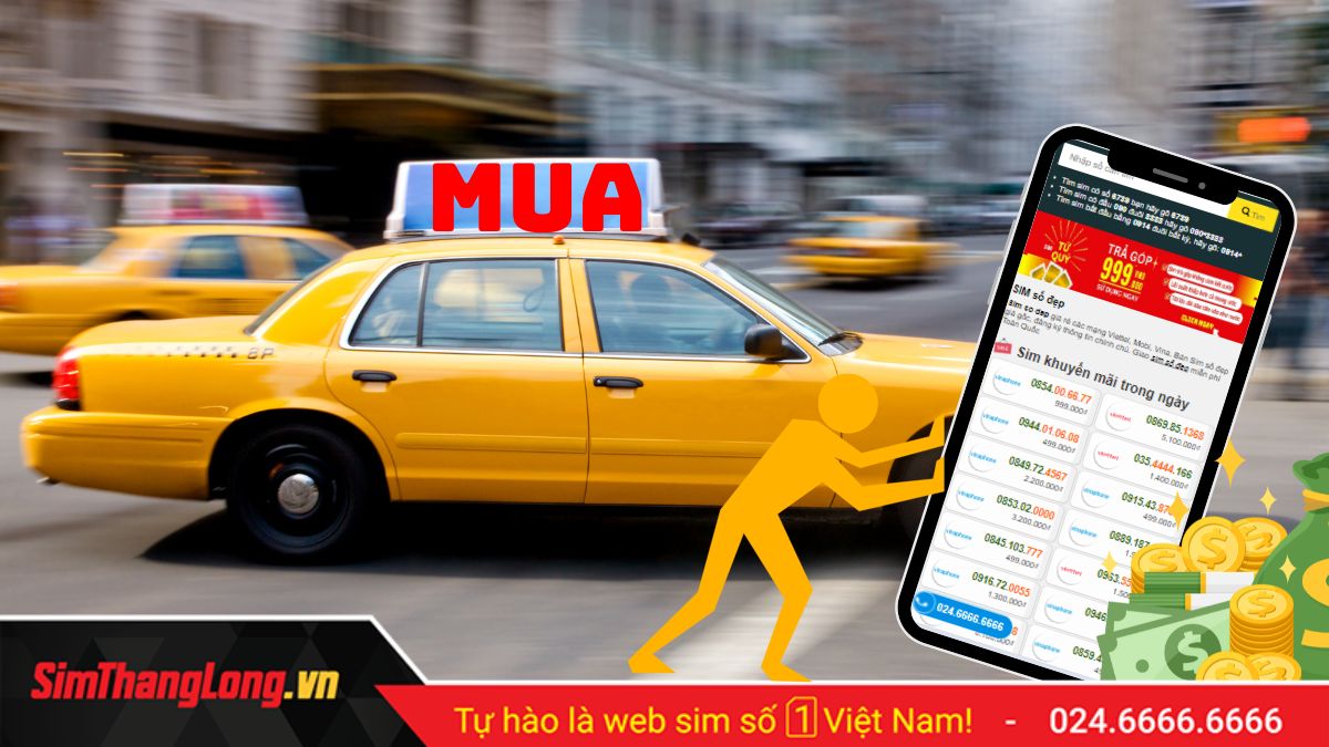 cách đặt SIM taxi 3 tại SIm Thăng Long